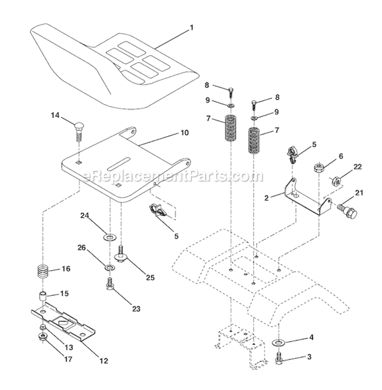 Page F Diagram and Parts List for WE12538L  Weed Eater Lawn Tractor